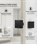 Adhesive Door Closer For Interior Wood Doors With Hydraulic Soft Close Damper No Drilling Required Easy Install Silicone Body