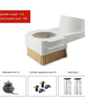 Heavy Duty CNC Spindle Dust Cover Vacuum Boot For 9Kw Automatic Tool Changer showing white ABS housing and dense nylon bristles.