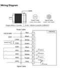 NEMA 34 integrated servo motor wiring diagram with built-in encoder and CAN bus driver UIM342C