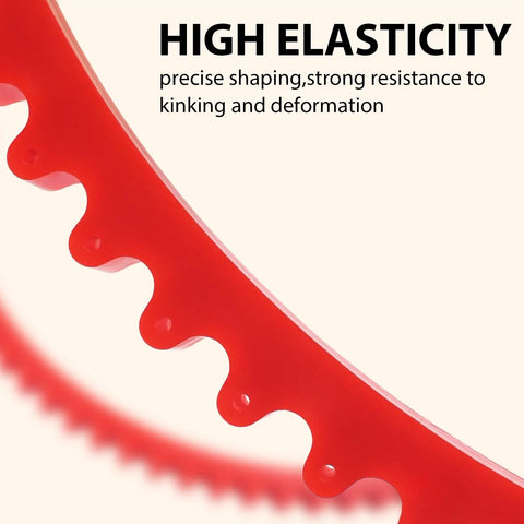 High elasticity of Dead Nuts Reliable 78 Inch Flexible Curve Template For Woodworking and Profiling, red durable polymer for shaping.