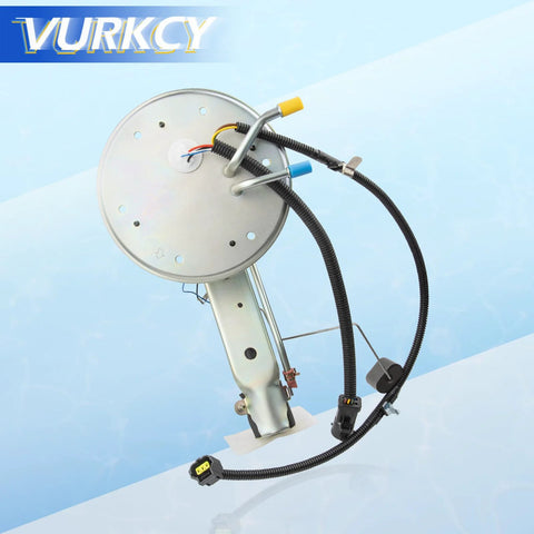 Electric Fuel Pump Module Assembly With Sending Unit For 1998-2000 Ford Crown Victoria, Lincoln Town Car, Mercury Grand Marquis V8 4.6L Replacement E2272S Compatible In Tank Fuel Pump Kit For Smooth Starts And Reliable Fuel Delivery, product view showing hoses and connectors.