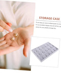 Lowkey Perfect Multi Grid Jewelry Tray For Rings And Necklaces With Smart Dividers To Keep Your Daily Treasures Sorted And Secure While Adding Those Chill Vibes To Any Vanity Or Desk Corner Setup with earrings in hand.