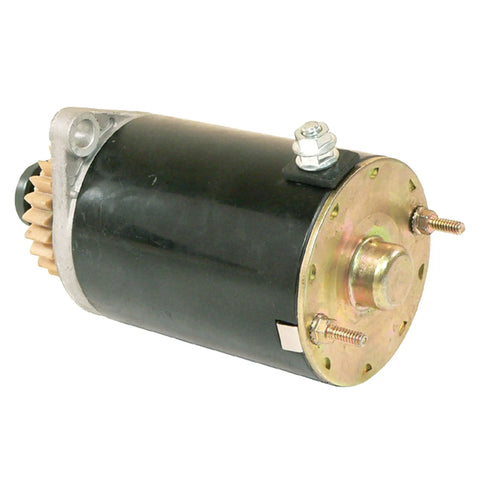 Close-up of 12V PMDD Starter For Onan KV Engines Replacement 191-1798 191-2312 191-2351 with 24 tooth gear, CCW rotation