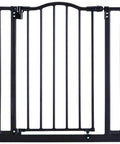 Portico Arch Baby Gate for Doorways and Hallways, Heavy Duty Metal Safety Gate with One Hand Operation, Pressure Mount, Bronze Finish