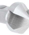Close-up of 1-1/4 in HSS countersink with 3/4 in Weldon shank, 90° angle for magnetic drilling machine.