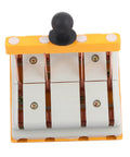 Heavy Duty Copper Double Pole Double Throw Safety Isolator Switch For Industrial Machinery 380V 100A Anti Arc Design from top view.