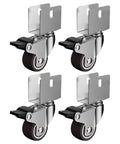 Beefy 4 Pack Heavy Duty Furniture Wheel Castors 1 Inch Swivel Casters With Safe Brake for sofas tables chairs benches, iron rubber build