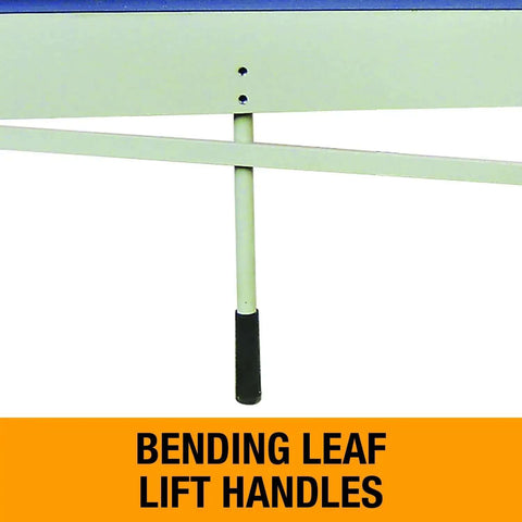 Close-up of bending leaf lift handles on 72-Inch Manual Sheet Metal Brake For 22 Gauge Mild Steel And 20 Gauge Aluminum 6-Foot Capacity