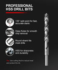 M12x1.75 Thread Repair Kit With 10 Solid 304 Stainless Steel Inserts For Stripped Internal Threads In Engines Cars ATVs UTVs And Motorcycles Fix Busted Threads And Keep Fasteners Tight. HSS drill bit with 135° split point and round shank