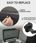 Durable Lid Strike Replacement For Washer Lid Assembly W11091027 W11044611 W11457841 Fits Top Load Washers Black Finish Easy Install No Fuss Solid Closure, black washer lid strike