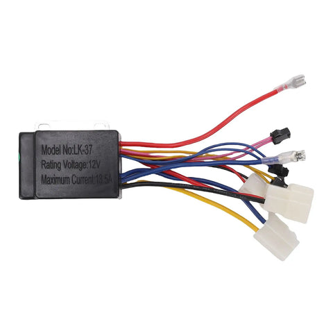 12V Brushed Motor Speed Controller For Electric Bikes And Scooters With Tough Metal Construction, multiple colored wires visible