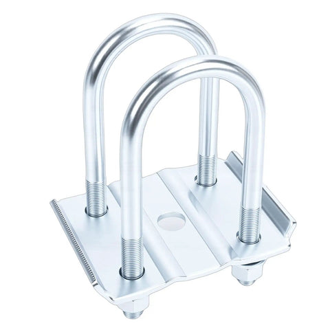 Essential 1/2 Inch U Bolt Kit For 3500 Lb Axle Repair Heavy Duty Suspension Hardware With 2 Inch Pitch And 5.5 Inch Length For Secure Trailer Trailering Fix It Now, silver steel U-bolts with plate