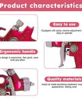 Heavy Duty Air Spray Gun With A Snazzy 600Cc Cup And Precise 1.5Mm Tip ergonomic handle for easy operation and comfort.