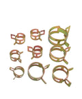 Heavy Duty 60 Pack Spring Clamp Assortment Kit For Fuel Lines And Vacuum Hose Silicone Clips Fasteners In 6 To 15 mm Sizes Perfect For Gears And Auto Repair Projects. Assorted metal spring clamps for hose repair