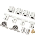 Get Serious Motion Precision With This Awesome T8X8 Lead Screw Shaft Kit Paired With Sleek SC8UU Sliding Bearing Blocks For Rock Solid Linear Guidance In 3D Printers And CNC Machines Without Any Jitter Backlash Or Wobble Ever. T8 lead screw kit with SC8UU bearings, 8mm metal parts