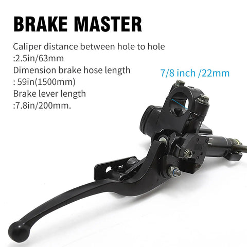 Beefed Up Left Hand Hydraulic Brake Caliper Assembly Replacement for 50cc to 150cc Chinese ATVs Go Karts Dune Buggies and Dirt Bikes.