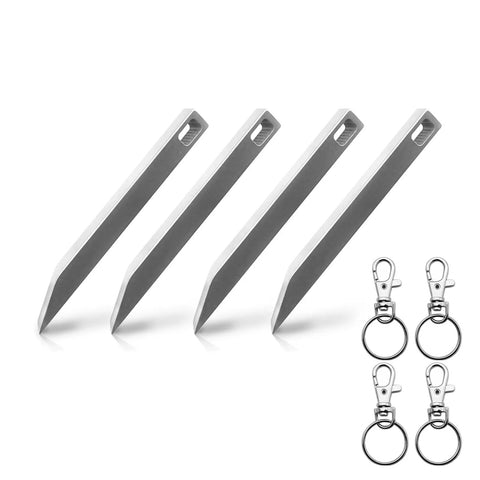 EDC Pry Bars Set For Everyday Carry, Heavy Duty Stainless Steel Keychain Multitool With Screwdriver And Bottle Opener, Compact 4 Pack