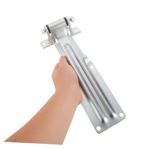 Hand holding Heavy Duty Alloy Steel Truck Hinge For Box Truck Rear Door Corrosion Resistant Industrial Door Hinge For Refrigerated Freezer Improves Cooling Efficiency And Long Term Durability For Commercial Vans Trailers And More