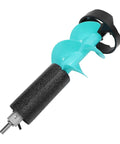 Cool 6 Inch Manual Ice Auger Drill With Floating Tube And Razor Sharp Nylon Bit For Easy Burrowing close-up view of the auger drill's blade.