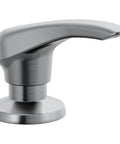 Esque Kitchen Faucet Soap Dispenser Accessory Arctic Stainless Refillable 13 Oz Capacity With Above Deck Refill Funnel Slim Metal Heads