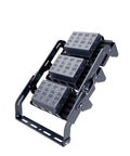 Top Shelf Heavy Duty Slick Waterproof Outdoor Led Flood Light for job site, featuring triple unit design and sturdy mounting bracket.