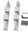 Heavy-Duty SBR16 Linear Rail Kit 700mm Fully Supported Guide With Four SBR16UU Bearing Blocks For CNC Machining, Automated Equipment, And Precise Motion Control, carbon steel rail set