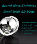 8 Inch Stainless Steel Wall Vent Cover With Round Exhaust Grille For Ventilation Outlet And Dryer Hood External Extractor