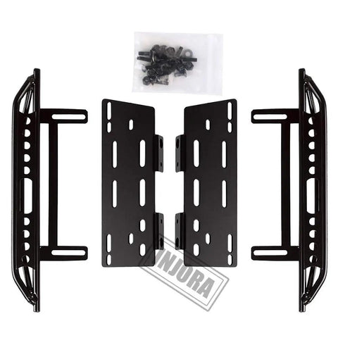 RC Car Pedals And Rock Slider Side Boards 2 Pc Set For 1:10 Crawlers, Snug Fit For Axial SCX10 And SCX10 II 90046, with screws