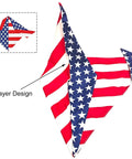 Dual-Layer Patriotic Dog Bandana Set 2Pack Reversible Red White Blue Triangle Style For Big Pups, 4th Of July Memorial Day Independence Day Summer Outfit, Lightweight Breathable Polyester with stars and stripes design