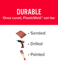 PlasticWeld Two Part Epoxy Putty for Plastic Repair and Rebuilding Hand Mixable 2 oz Kit durable when sanded, drilled, painted