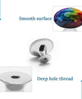 No Fuss 2 Pack Round Cabinet Knobs And Pull Handles For Kitchen Drawer Hardware 1.1 Inch Rainbow Smoke stainless steel smooth surface and deep hole thread
