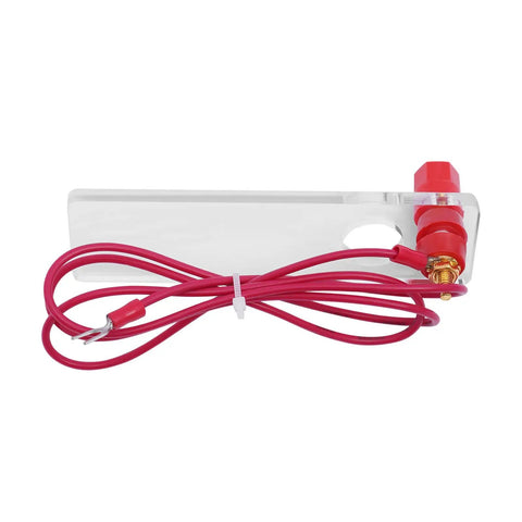Pro Grade 390W Electric Spot Welder Kit cable and connector detail, showing red wires and metal connector for jewelry repair.