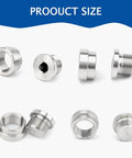 Universal M18x1.5 Oxygen Sensor Weld Bungs And Plugs Kit, 5 Bungs 5 Plugs, 304 Stainless Steel Bungs Withstand 1500F, Welding Ready Edges, Zinc Plated Plugs For Easy Exhaust Mods. 5 M18x1.5 stainless bungs and plugs