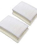 Two pack pleated replacement filters for Hoover FloorMate upright vacuums that sucks up dust fits FH40000 FH40010 FH40010B FH40030 FH40011B