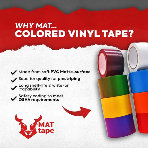 Red Vinyl Marking Tape 1 Inch By 36 Yards For Safety Floor Marking And Pinstriping No Stretch Go To Tape For Classrooms Gyms