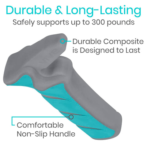 Durable composite car handle assist for elderly and disabled, scratch proof auto grab bar, non-slip safety handle, supports 300 lb.