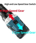 Powerful Brushless Rivet Nut Gun Kit with high and low speed gear switch for precise riveting control