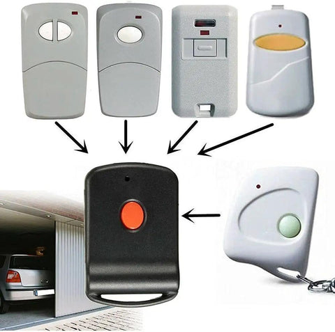 Two Pack Garage Door Opener Remote For MultiCode 3060 And MultiElmac 3089 Replaces 1089 At 300MHz With 10 Dip Switches Easy Battery Access Keychain Molded Design