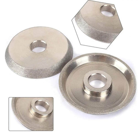 Pro Grade Diamond Grinding Wheel 3 Inch 78mm Circle Cutter for Carbide Metal Tungsten Steel with visible 45 degree angle edge