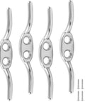 4 Pack Stainless Steel Boat Cleats Two And A Half Inch Heavy Duty Deck Cleats For Boats And Docks With Mounting Screws 316 Stainless