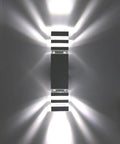 14W LED Outdoor Wall Sconce Up Down Light With E27 Bulbs Included Waterproof Aluminum Black Exterior Fixture