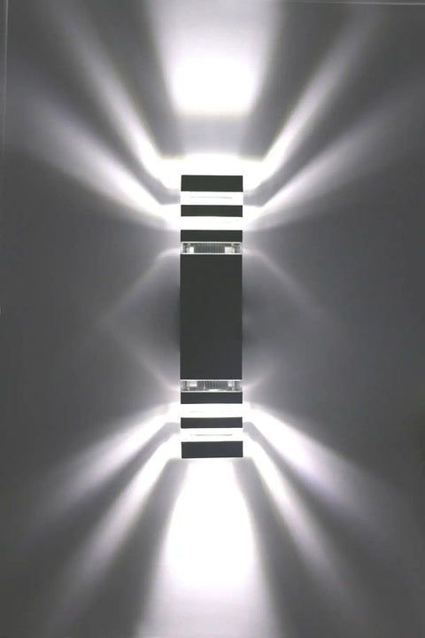 14W LED Outdoor Wall Sconce Up Down Light With E27 Bulbs Included Waterproof Aluminum Black Exterior Fixture