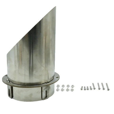 Diesel Hood Stack Ring And Tip Kit 6 Inch Miter Cut With Hardware For Truck And Tractor Sled Pulling Fully Adjustable Universal Fit