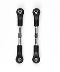 Beefed Up Steering Linkage Set For 1 To 8 Scale X25 X27 X17 RC Cars F22 LG03 Spare Parts Pack Of 2 Black Durable Upgrade For Smooth Precise Steering, black metal rods