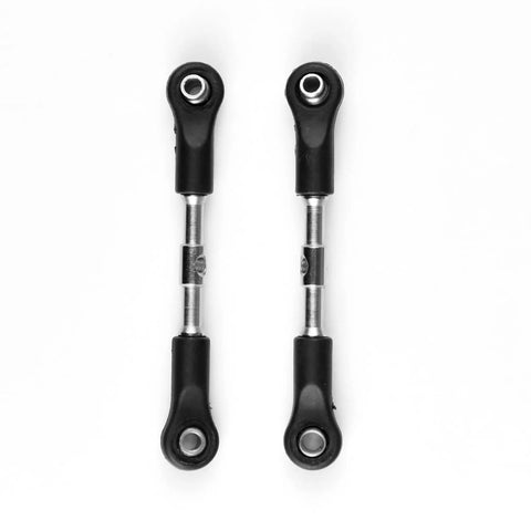 Beefed Up Steering Linkage Set For 1 To 8 Scale X25 X27 X17 RC Cars F22 LG03 Spare Parts Pack Of 2 Black Durable Upgrade For Smooth Precise Steering, black metal rods