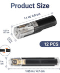 One Pin Low Voltage Wire Plug-In Connector For 16-18 AWG, 12-Pack Quick Disconnects With Locking Buckle dimensions diagram