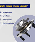 Front Wheel Bearing Hub Assembly 2 Pack For Dodge Ram 1500 2002 To 2008 Ready To Roll Front Hub Bearing 515072 side view