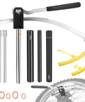 Dirt Bike Tire Changing Tool Kit With 10mm 12mm 15mm Axle Adapters Fits 16 To 21 Inch Wheels Quick Tire Change On The Trail Foldable Design