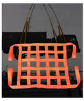 Heavy Duty Polyester Cargo Hoisting Net for secure transport and industrial lifting, 59.1 by 59.1 cm, 5.9 inch grid, 2 ton capacity, outdoors ready.