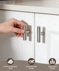 10 Pack Stainless Steel Cabinet Knobs For Kitchen Drawers Brushed Nickel Dresser Knobs Furniture Hardware Single Hole Cabinet Handles